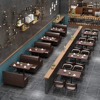Meubles de restaurant commerciaux au design moderne OEM ODM, tables et chaises, canapé de restauration rapide pour café et restauration