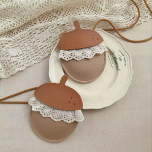 Sac à bandoulière en cuir PU pour enfants, vintage, motif fruits chêne, créatif, fait à la main, style mignon et doux - Product Image 2