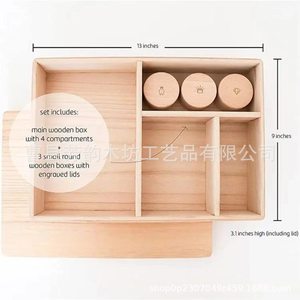 Solid Wood Baby Milestone Storage <b>Box</b> With Lid <b>Large</b> Square Type Modern Simple Design For 0-12 Months - Product Image 4