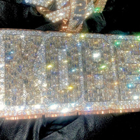 Bijoux personnalisés avec lettres, nom, numéro, Logo, pendentifs, diamant Moissanite rond glacé, bijoux Hip Hop, bijoux personnalisés