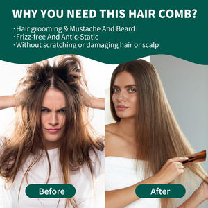 Acetato di cellulosa per denti fini barba e baffi tasca CombTravel dimensioni per la cura dei peli facciali e la cura della barba - Product Image 3