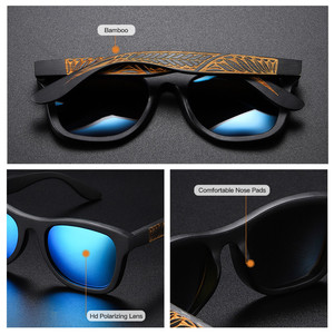 2022 China, venta al por mayor, gafas de sol personalizadas hechas a mano de bambú, gafas de sol polarizadas de madera, gafas de madera ochiali <span class=keywords><strong>da</strong></span> sole - Product Image 4