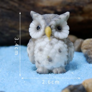 ของตกแต่งสวนเทพนิยาย DIY ขายส่ง รูปปั้นนกฮูกน่ารัก ของตกแต่งสวนจิ๋วสัตว์น้อย ของตกแต่งสวนไม้อวบน้ำ - Product Image 5