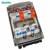 Boîtier de Combinaison Solaire Photovoltaïque IP65 1000V 2 Chaînes 2 Entrées 2 Sorties AC/DC avec Protection MCB & SPD