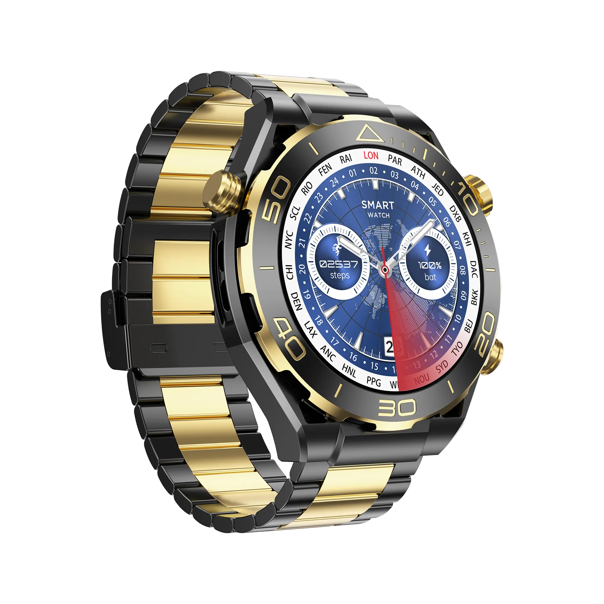 Jam tangan pintar nirkabel Z91 PRO MAX, arloji cerdas layar Amoled anti air dengan kontrol Gerakan Populer