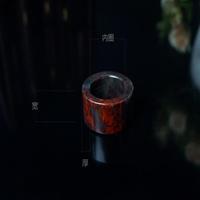 Anneau de jade naturel pierre de sang de poulet anneaux de pouce pour hommes femmes jaspe rouge jade bagues de doigt