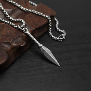 Hip Hop Punk Spearhead Trend Waterproof 316 Stainless Steel Pvd <b>Gold</b> Plated Fashion Jewelry <b>Pendant</b> <b>Necklaces</b> for <b>Men</b> Wholesale - Product Image 5