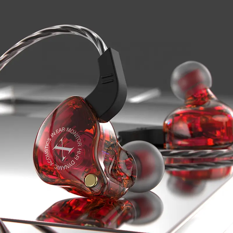 Transparent Mobile Wired Headphones Bass for Phone Earphone In Ear Headphone with Mic Earbuds Noise Cancelling Headset