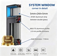 Ventana de Alto Rendimiento con Aislamiento Térmico, Ventana de Aluminio NFRC AS2047 para Diseños de Casas Pasivas, Ventanas Abatibles Devudet