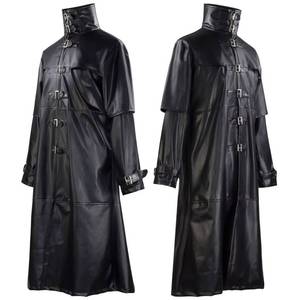 Disfraz de Halloween de cuero PU para hombre, estilo médico de la peste medieval, retro, con hebilla ajustada y abrigo largo, para cosplay de anime. - Product Image 5