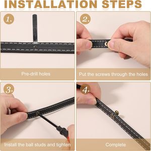 PATIKIL Mm Juego de remaches de cuero con cabeza esférica, tornillo de rosca trasera, botón de cabeza redonda, tornillo Chicago, remache de cabeza de bola para manualidades de cuero DIY - Product Image 5