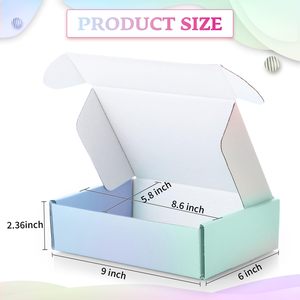 Caja de regalo de cartón corrugado degradado resistente personalizable materiales reciclados en relieve para calcetines Almacenamiento de envío eficiente - Product Image 2