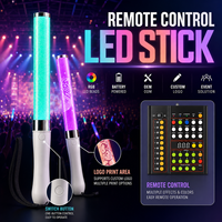 Bâton lumineux LED télécommandé Longstargift 433 MHz RGB, bâton lumineux personnalisé avec logo, cadeau promotionnel pour concert, fête, événement