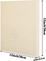 Panneaux en bois Tailai 12 x 12 pouces, panneaux en bois brut, panneaux en bois encadrés pour la peinture, les techniques de coulée, l'utilisation avec des huiles
