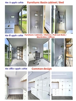 Maison mobile de luxe moderne, mini-maison préfabriquée modulaire, bureau extérieur, studio, maison-capsule en verre, cabane Apple