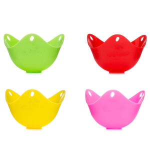 4 Pack Microwave Stovetop Cooking Poaching Cups Silicone Poacher <b>Pan</b> with Ring Standers - Product Image 6