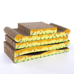 Cat Scratching Mat Corrugated <b>Paper</b> Cartoon <b>Pattern</b> 1 Level Cat Bed Claw Sharpener Pet Toy - Product Image 1