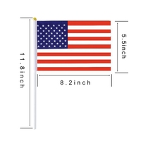 Taille personnalisée Design arc-en-ciel tenu dans la main en plastique bois Mini drapeau bâtons personnalisé LGBT événement main drapeau