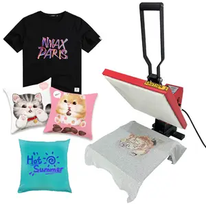 Factory price Clothing Logo printing machine PU PVC vinyl heat transfer press machine