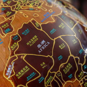 Globo terráqueo de madera maciza Tianyu, diseño tradicional redondo con relieve, adorno decorativo para oficina, hogar, estudio, sala de estar - Product Image 1