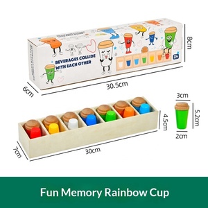 <span class=keywords><strong>Jeu</strong></span> de correspondance des couleurs en bois pour les tout-petits, jouet de mémoire Montessori, activité éducative écologique pour la maternelle - Product Image 6