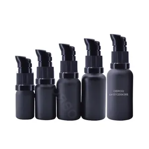 화장품 포장 병 매트 블랙 로션 펌프 5ml 10ml 15ml 20ml 30ml 50ml 100ml 에센셜 오일 세럼 로션 병