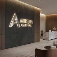 Letrero Corporativo Personalizado de Acero Inoxidable con Retroiluminación LED para Recepción de Oficina, Letrero Comercial Iluminado en 3D para Pared de Fondo