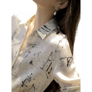 <span class=keywords><strong>Camisa</strong></span> <span class=keywords><strong>de</strong></span> Chifón <span class=keywords><strong>Blanca</strong></span> <span class=keywords><strong>de</strong></span> Lujo para Mujer, Blusa <span class=keywords><strong>de</strong></span> Manga Larga con Estampado <span class=keywords><strong>de</strong></span> Grafiti, Top Casual <span class=keywords><strong>de</strong></span> Diseñador para Damas, Nueva Llegada 2026 - Product Image 4