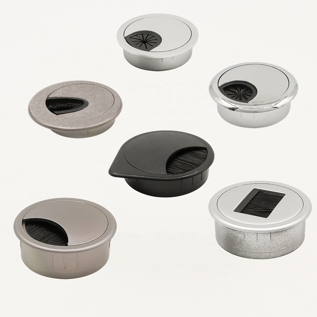 Modern Circular Plastic Cable Grommet 50mm 60mm 80mm Cable Management Hole Cover for Office Desk Home School Living Room