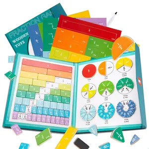 学前教育书籍玩具磁性分数学习板数学玩具几何数学拼图磁性百分比玩具学习书籍