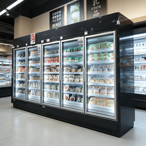 Frigorifero Verticale Personalizzabile con Porta in Vetro per Negozi di Convenienza, Congelatore per Raffreddamento Bevande - Product Image 1