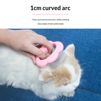 Peigne pour animaux de compagnie en ABS, doux pour la peau, confortable, élastique, à dents crocheteuses, pour nettoyer les poils flottants des chats et des chiens