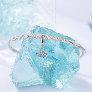 Plata de Ley 925 brillante diablo <span class=keywords><strong>demonio</strong></span> ojo medallón encanto colgante cierre para collar pulsera - Product Image 5