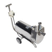 Pompe auto-amorçante sanitaire de catégorie comestible de pompe de circulation du monophasé 1hp CIP avec le chariot de prise