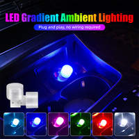 Nueva Lámpara LED Portátil de 5V con Conector USB, Luz Nocturna de Alta Luminosidad, 7 Colores, Universal para Interiores de Auto, Luces Decorativas Ambientales