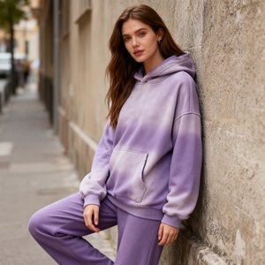 TKAN558D Sweat-shirts à capuche personnalisés pour femmes, streetwear, tissu épais et lourd, lavage à la pierre vintage, broderie, coupe courte, vente en gros - Product Image 1