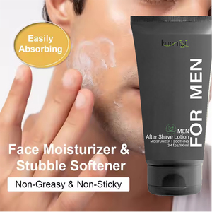 Vente en gros de baume de rasage antioxydant vitaminé rafraîchissant hydratant pour le visage en tube noir crème lotion apaise les irritations du rasage - Product Image 3
