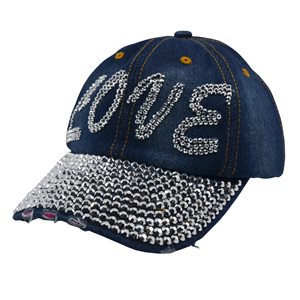 Gorra de béisbol retro con logotipo de diamantes de imitación de 6 paneles Sombrero de rendimiento estructurado de estilo deportivo lavado con cierre ajustable para exteriores - Product Image 2