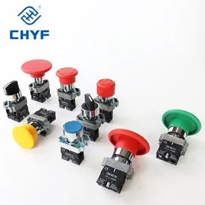 22mm Momentary Push Button Plastic Push Button Switch China SPST Red (1 NC) Green NO) BA11 BA21