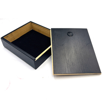 Tempat dompet bambu yang dapat dipakai ulang kotak dompet penyimpanan kayu dengan tutup geser kotak hadiah untuk Dompet kunci perhiasan koin