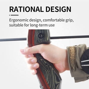 Arc à poulies traditionnel STARCN de 62 pouces <span class=keywords><strong>pour</strong></span> la chasse, arc recurve de 30 à 50 livres avec branches laminées et poignée en <span class=keywords><strong>bois</strong></span>, <span class=keywords><strong>pour</strong></span> droitier - Product Image 2