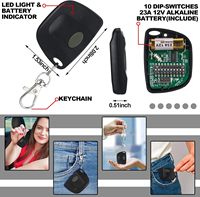 Control Remoto para Puerta de Garaje de 300MHz con un Solo Botón, 10 Interruptores DIP, Transmisor para Abrir Portones, Compatible con el Control Remoto Multicode 3089