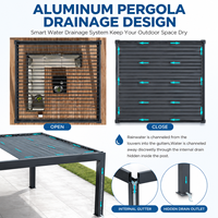 Freistehende Aluminium-Pergola Pavillon für Feiern und Partys, Überdachung für Garten und Veranstaltungen, Schattenstruktur
