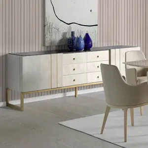 Armadio di stoccaggio moderno di lusso in legno di lusso a buffet impiallacciato acero di design italiano di fascia alta