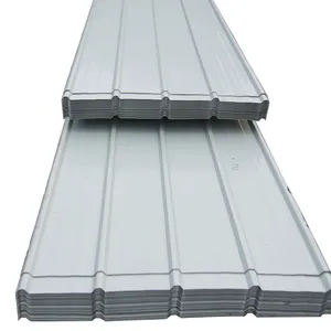 Draps de toit en acier galvanisé/Zinc ondulé, 12 pièces, gris, blanc, ondulé