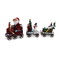 Cadeau de noël ensemble promotionnel affaires porte-clés décoration fournitures père noël voiture ensemble chien sur vélo décoration de noël