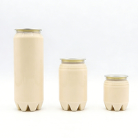 Boîtes de boissons en plastique PET transparentes de 250 ml, 350 ml et 500 ml avec couvercles faciles à ouvrir