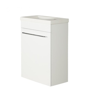 White Corner PVC surface Bathroom Vanity Bathroom Vanity Cabinet With Sink Set