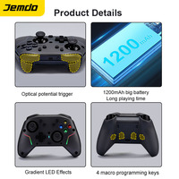 Controles Inalámbricos Jemdo con Joysticks Intercambiables en Caliente, Bluetooth, para Switch, PC, Dispositivos Móviles, Juegos, Steam, Auto, Tablet, Laptops