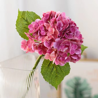 Bunga Hydrangea Buatan dari Lateks Realistis Berkualitas Tinggi 176 Buah Buatan Tangan untuk Dekorasi Hotel, Pernikahan, Rumah, Pesta Wisuda